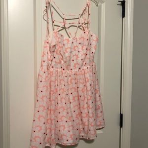 Hopes Pink Neon Floral Romper